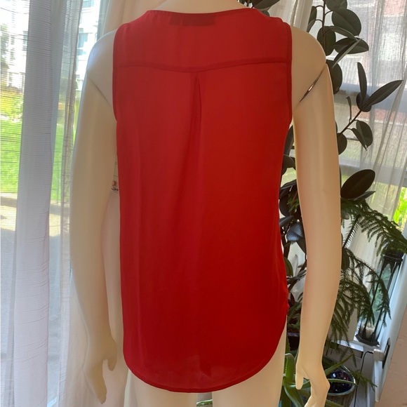 NWT Apt. 9 Red Sheer V-Neck Tank Top in US XS - Picture 2 of 8